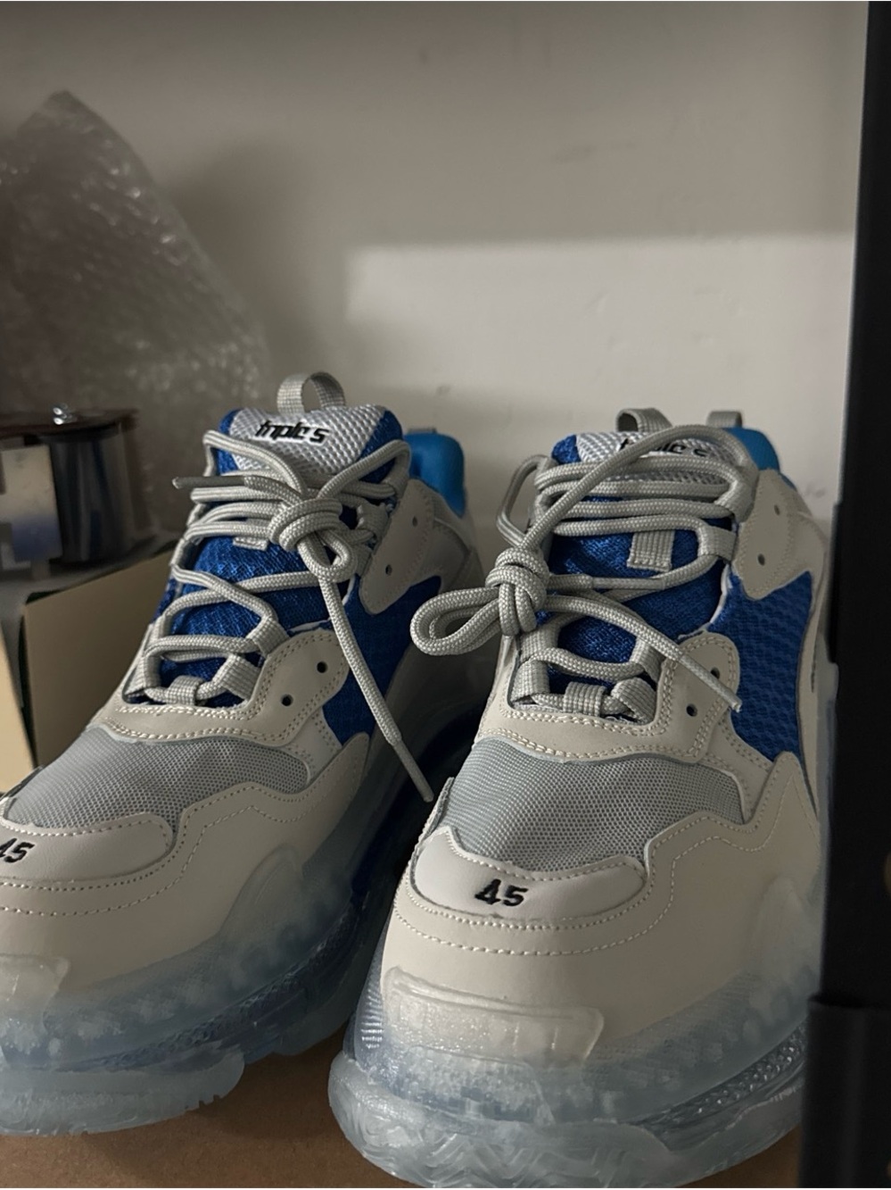 Triple S White Blue